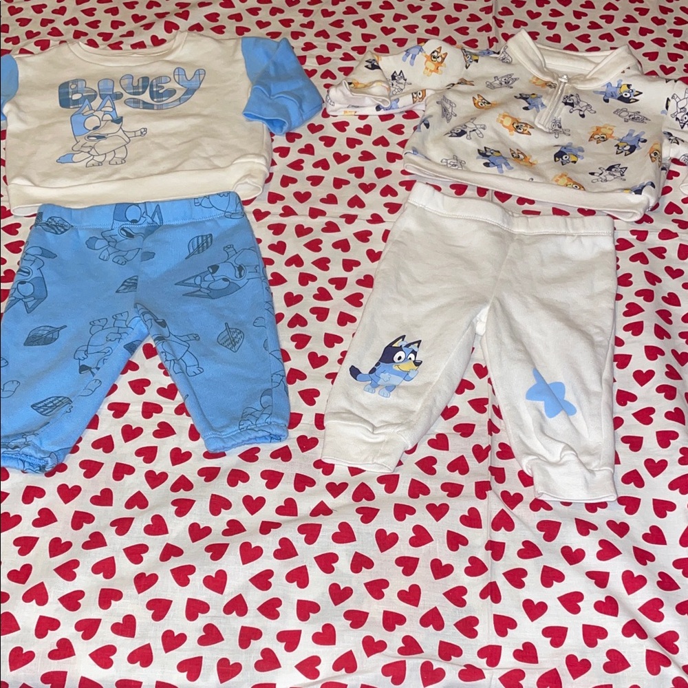 2 Bluey Baby Outfits (6-9mos)